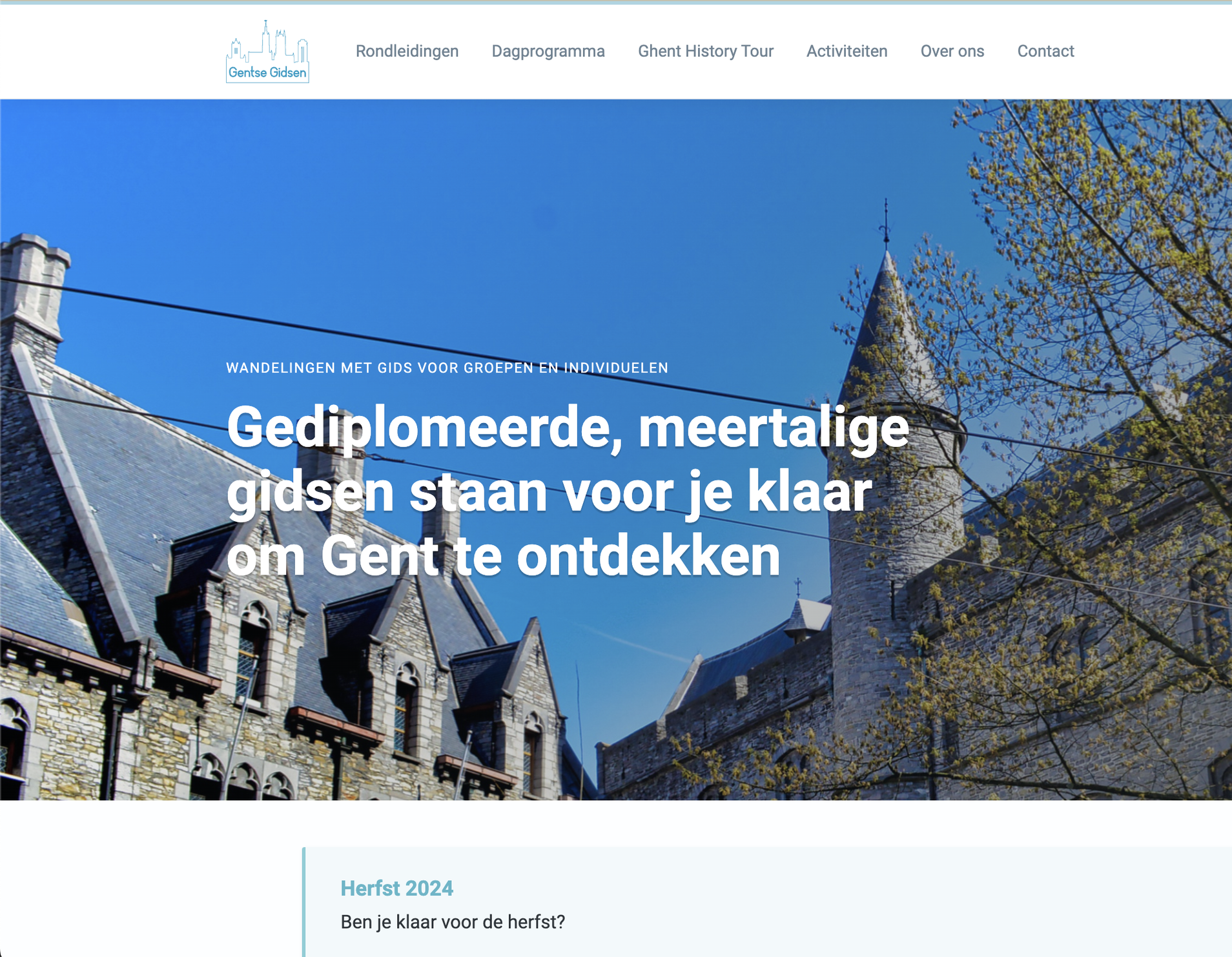 Website van Gentse Gidsen